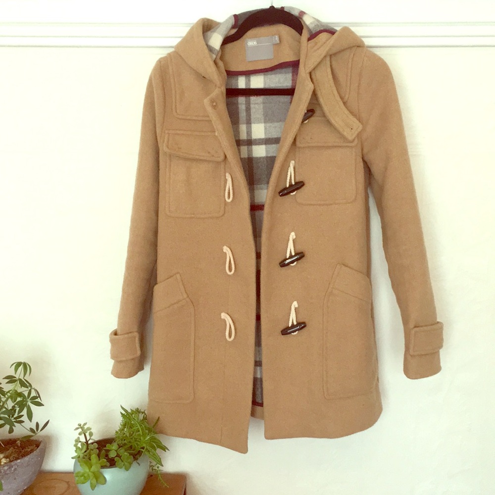 Asos Wool Peacoat in Camel